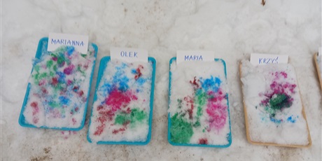 Powiększ grafikę: Malowanie na śniegu w Biedroneczkach